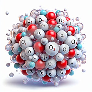 Molecular oxygen (OÃ¢ââ) Also known as pure oxygen, it is a colo photo